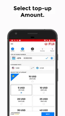 Vodafone Fiji Top-Up android App screenshot 3